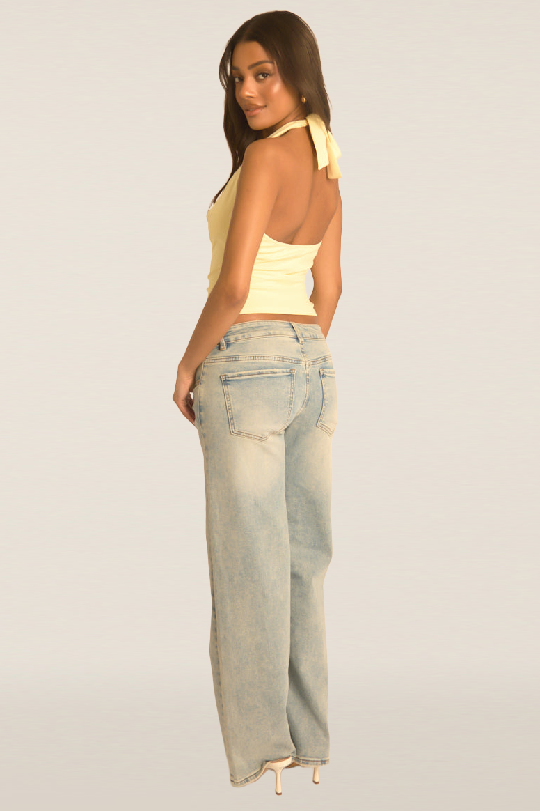 Yellow Halterneck Cowl Top - Calla Position 5