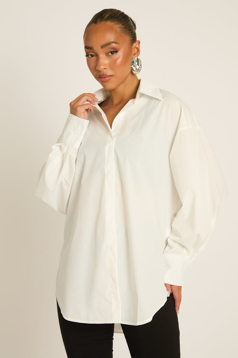 White Oversized Shirt - Gayle Position 4