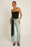 Black Bandeau Trim Detail Bodysuit - Treena Position 1