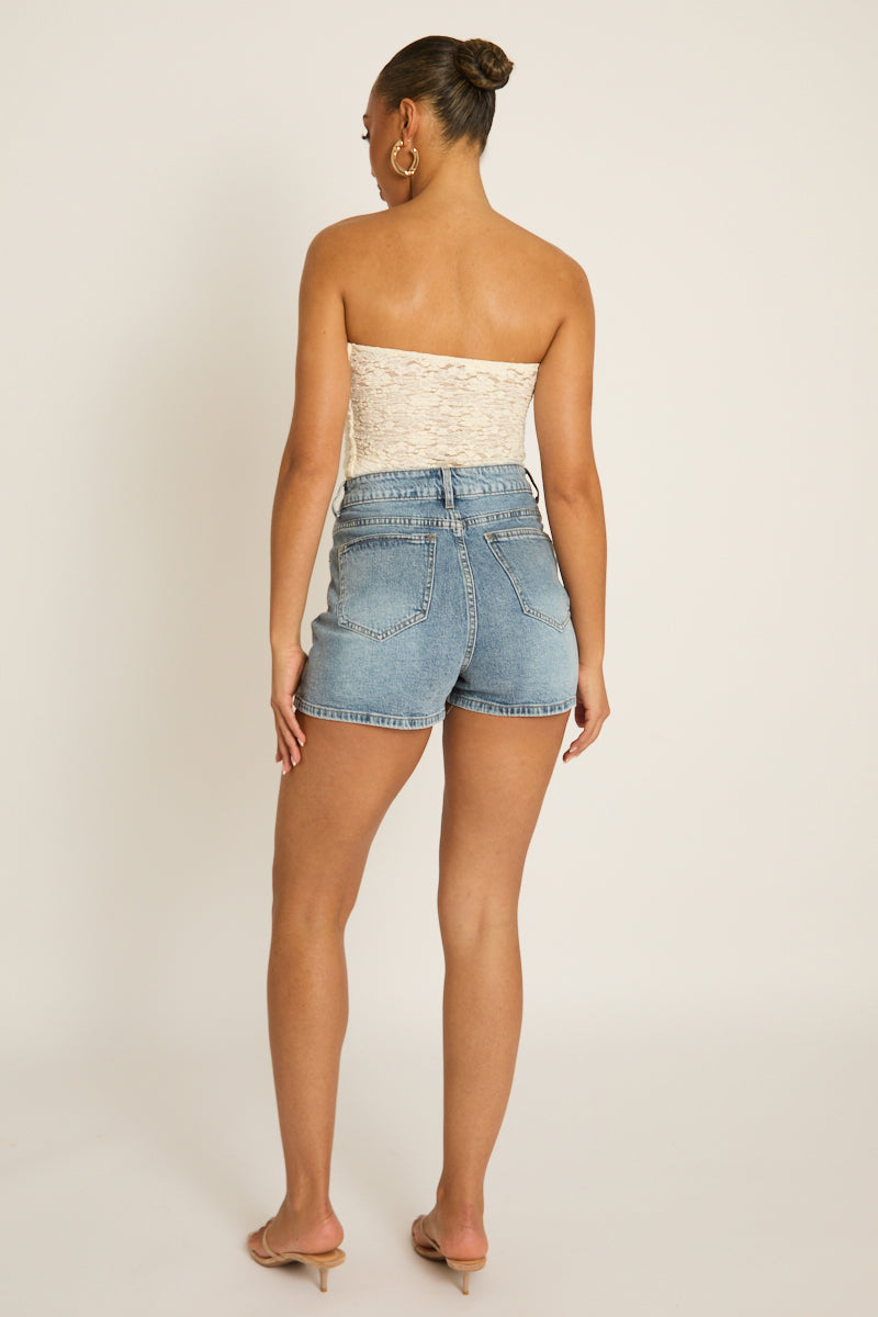Cream Lace Bodysuit - Daya Position 5