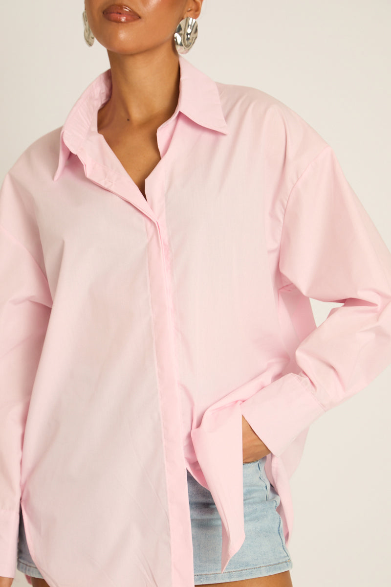 Pink Oversized Shirt - Gayle Position 4