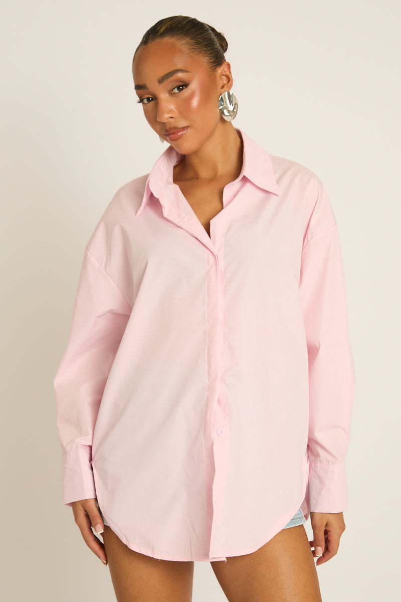 Pink Oversized Shirt - Gayle Position 3